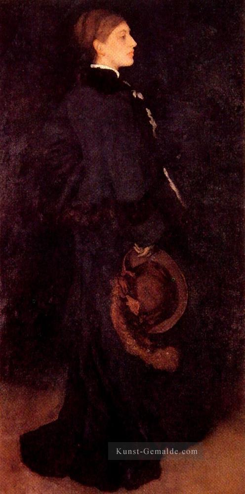 Arrangement in Braun und Schwarz Porträt von Fräulein Rosa Corder James Abbott McNeill Whistler Ölgemälde